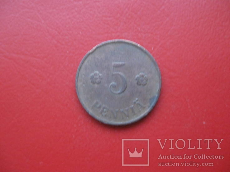 Финляндия 5 пенни 1922, photo number 2