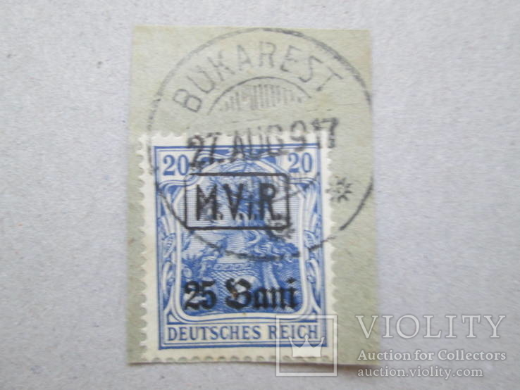  1917 Немецкая Империя Почтовые марки Surcharged &amp; Overprinted "M.V.i.R."