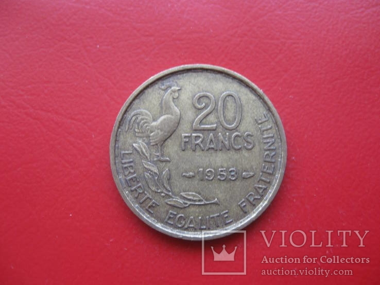 Франция 20 франков 1953, фото №2