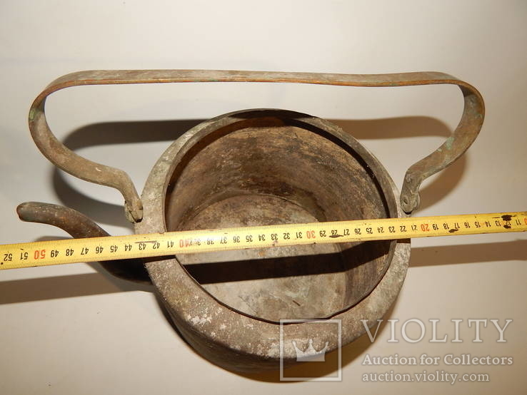 Чайник старинный большой 2.2кг латунный 0891, фото №3