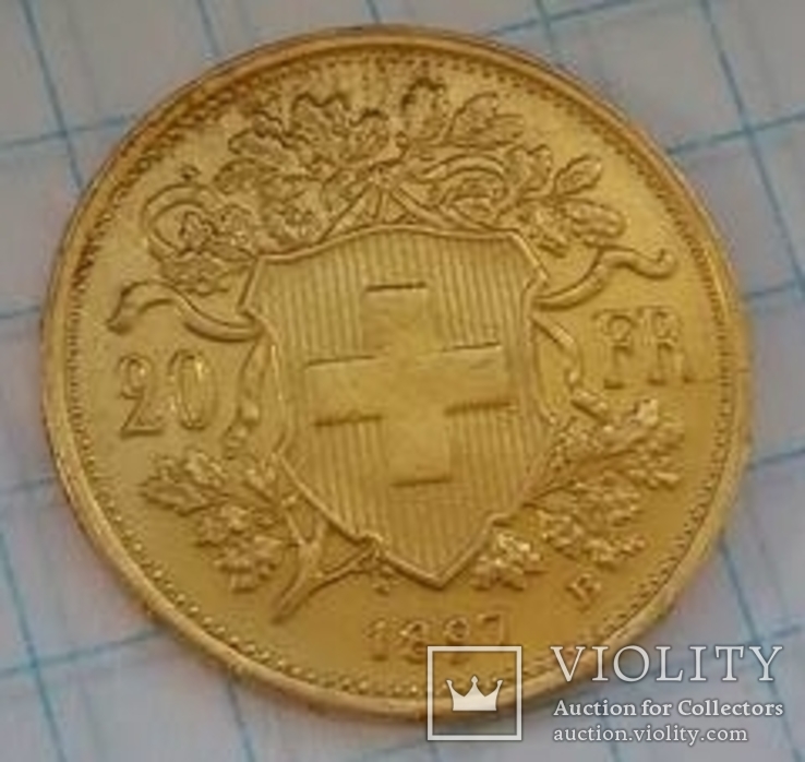 20 швейцарских франков 1897, фото №9