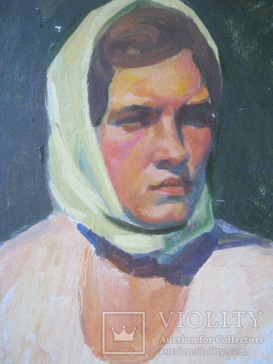 Этюд, к.м.,1975 г.,автор худ. Людвик, фото №5