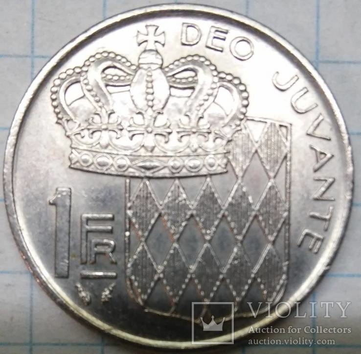 Монако 1 франк 1979 рыба, фото №2