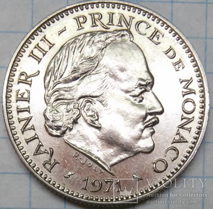 Монако 5 франков 1971, фото №3