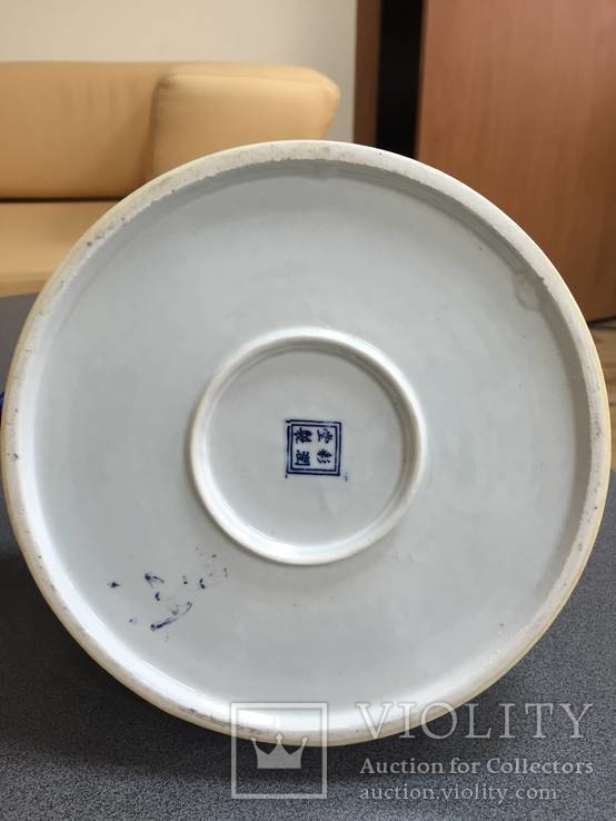 Фарфоровый кобальтовый чайник, Китай, ручная роспись., фото №8