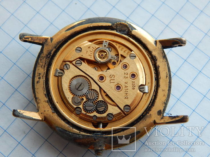 Часы наручные в позолоте ау10 секонда де люкс 1253, фото №7