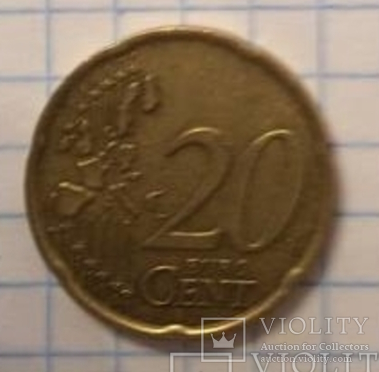 20 центов Италии 2002 г., фото №2