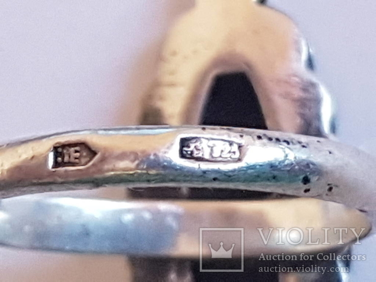 Советский перстень, серебро 875 проба. Чернь. Размер 16.5., фото №7