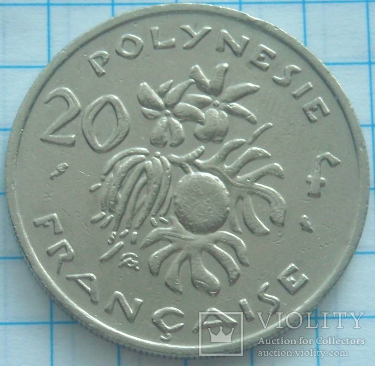 20 франков, Французская Полинезия, 1972г., фото №2