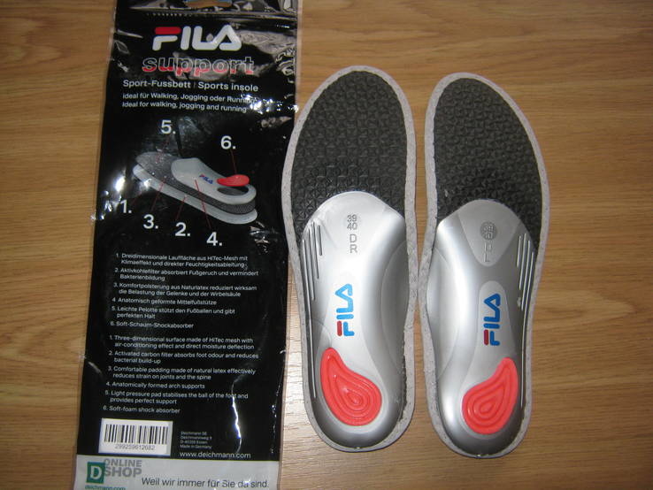 Стельки спортивные FILA-SUPPORT", р.39-40, из Германии., фото №3