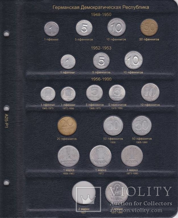 Альбом для памятных и регулярных монет ГДР, фото №3