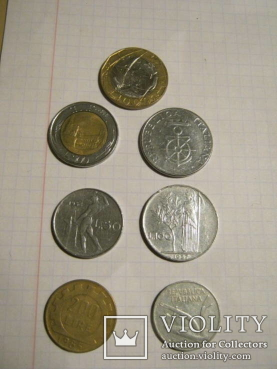 Монеты Италии разные 7 шт., фото №5