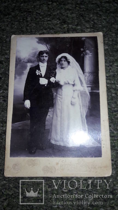 Фото кабинет портрет жених и невеста, Тирасполь 1916 год, фото №2