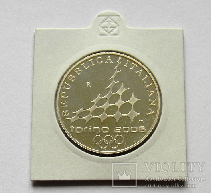10 ЕВРО Олимпиада в Турине, 2005г., Серебро 925 пробы, 22,05 грамма., фото №5