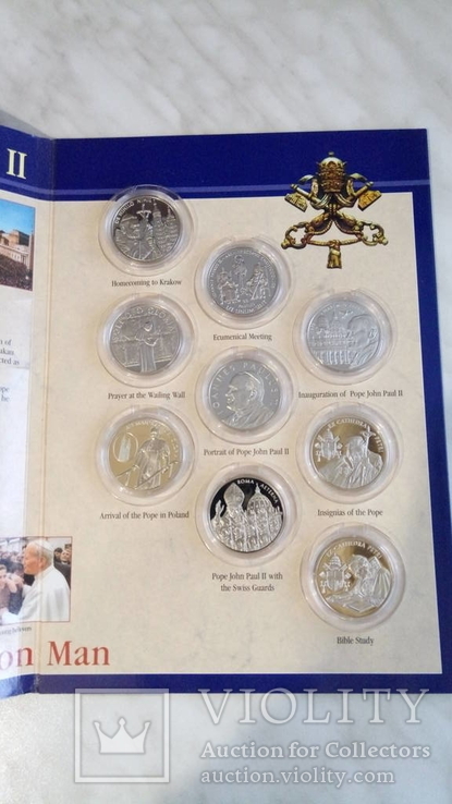 Мальта Набор монет Папа Римский  Буклет 9 шт. 2005