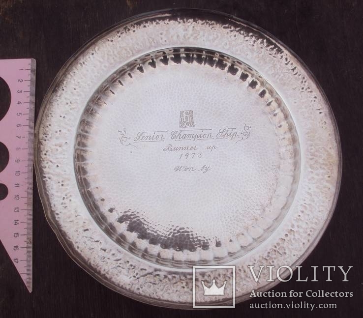 Серебряное блюдо, придворный поставщик, 19 век., фото №3