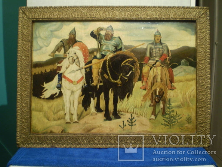 Старая копия «Три богатыря» картины Васнецова., фото №2