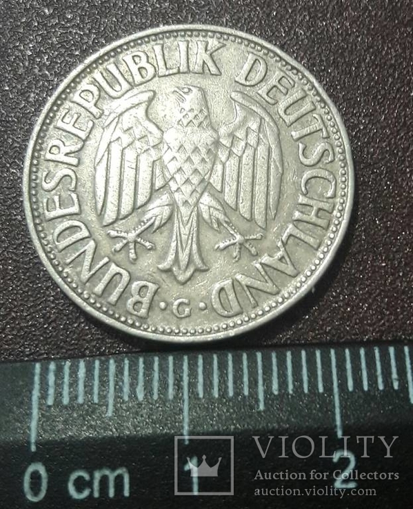 1 марка 1958 Західна Німеччина (ФРН) (G), фото №3