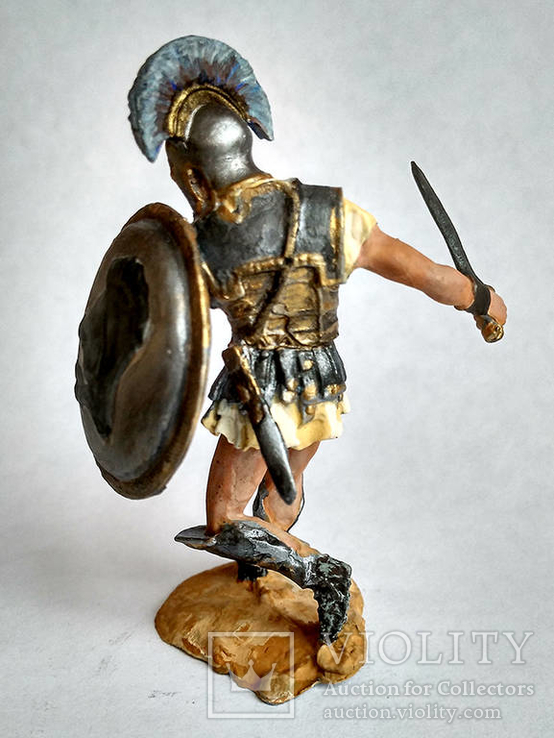 Оловянный солдатик миниатюра Гоплит, Афины 379 г. до н.э. 1/32, 54мм, ручная раскраска, фото №4
