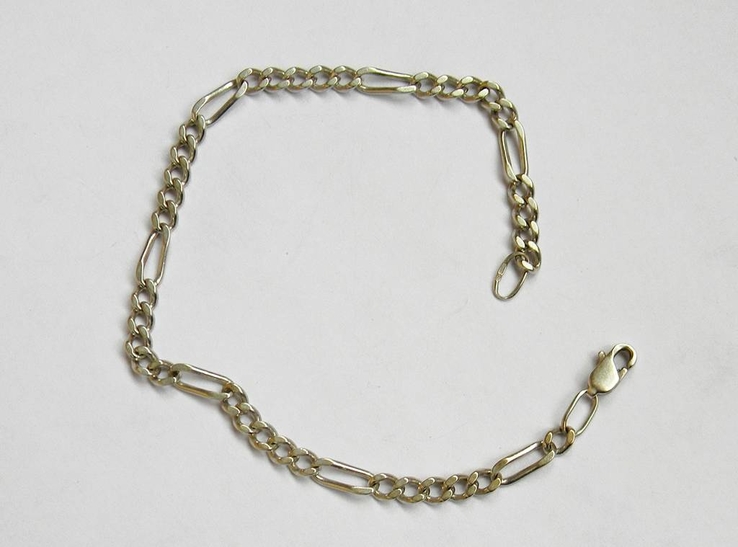 Серебряный браслет, Серебро 925 пробы, 6,96 грамма, 22 х 0,4 см., photo number 2