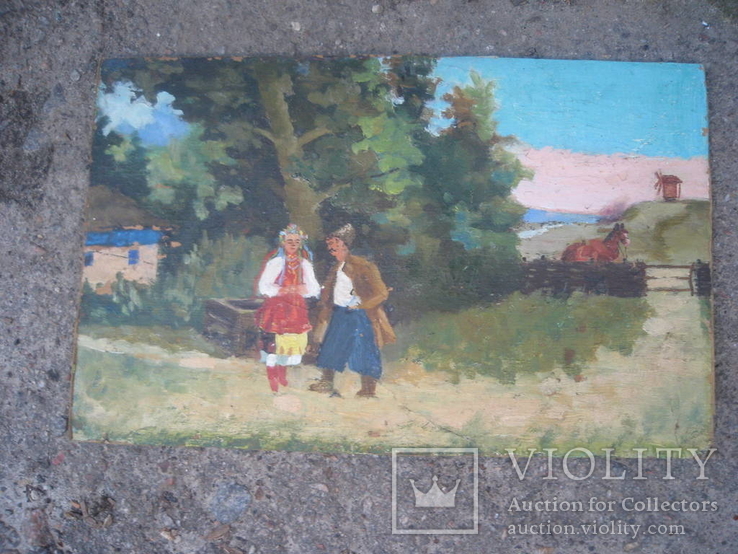 Старинная картина Украина, фото №2