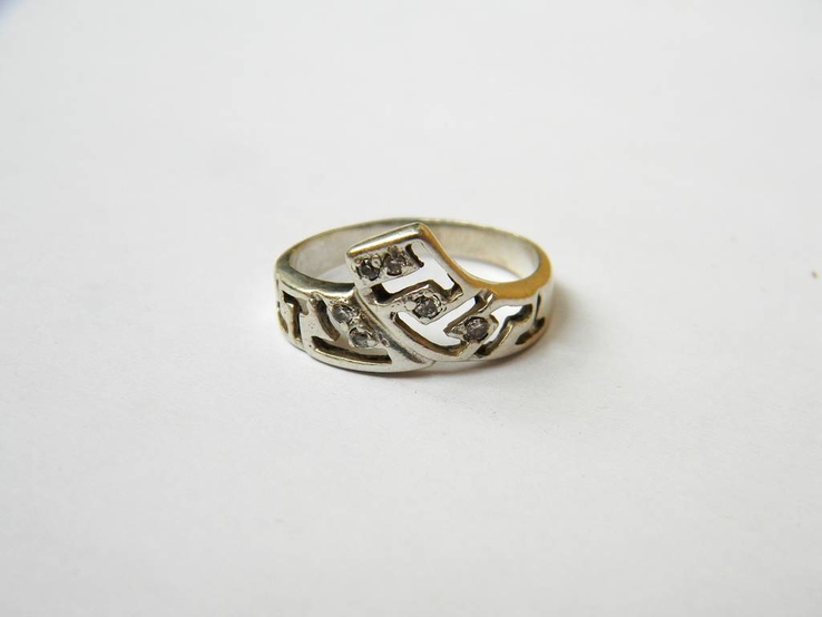 Серебряное кольцо, Серебро 925 пробы, 2,84 грамма, 18 размер., фото №6