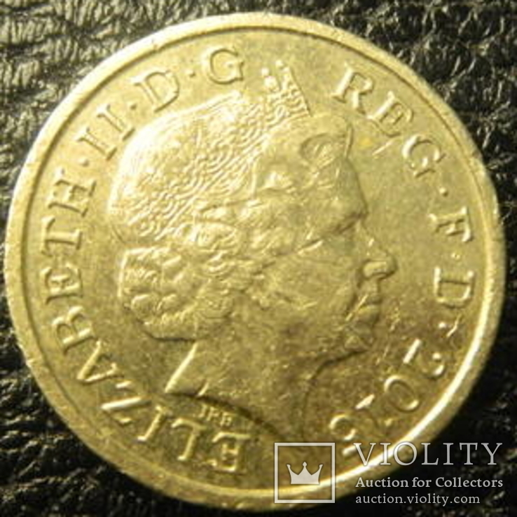 1 фунт Британія 2015 старий профіль Королеви, фото №3