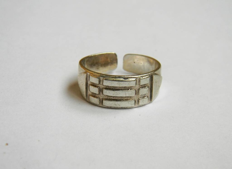 Серебряное кольцо, Серебро 925 пробы, 4,67 грамма, Размер  18, фото №2