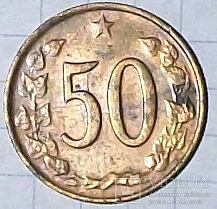 50 геллеров 1970 Чехословакия., фото №3