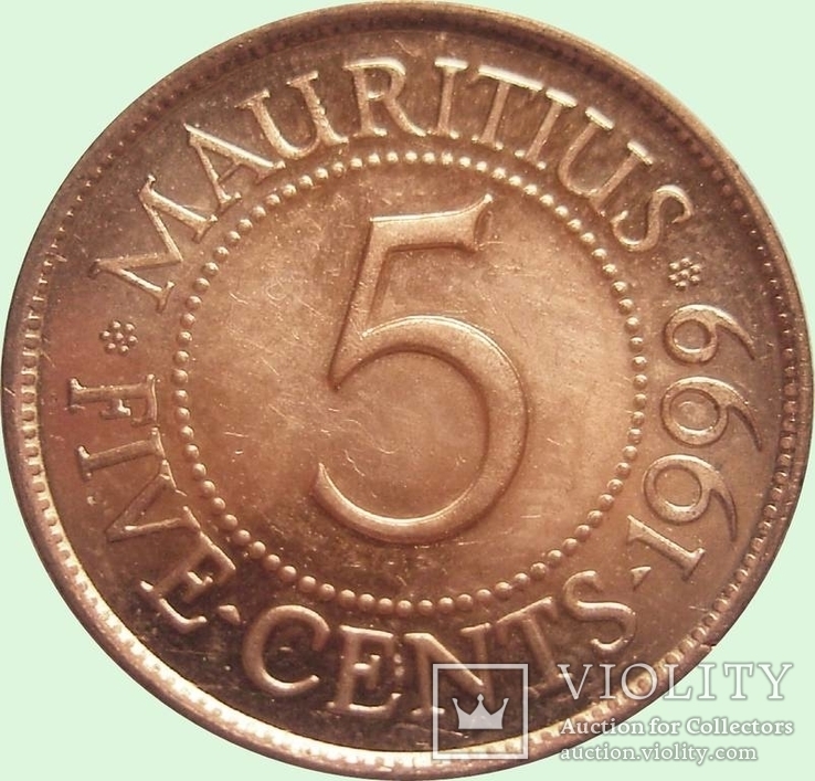 12. Маврикий 5 центов, 1999 год, фото №2