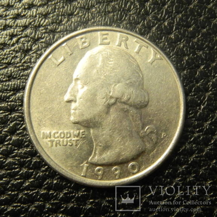 25 центів США 1990 P