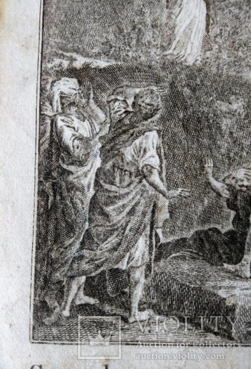 1802 г Книжная гравюра "Слава,которою просиял Моисей",18х12, фото №5