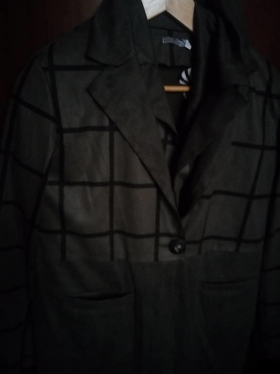 Кардиган - пиджак на весну цвет хаки, 44р., фото №6