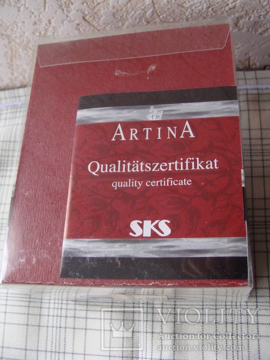 Коллекционная пивная кружка, бокал с сертификатом. Клеймо Artina SKS 95% Zinn., фото №7