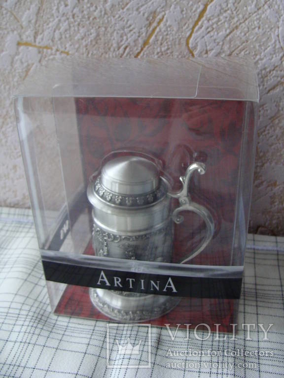Коллекционная пивная кружка, бокал с сертификатом. Клеймо Artina SKS 95% Zinn., фото №27