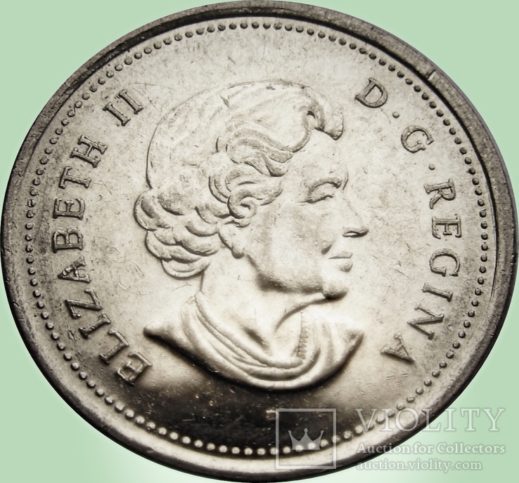 145.Канада 25 центов, 2005 год, Сохатый, фото №3