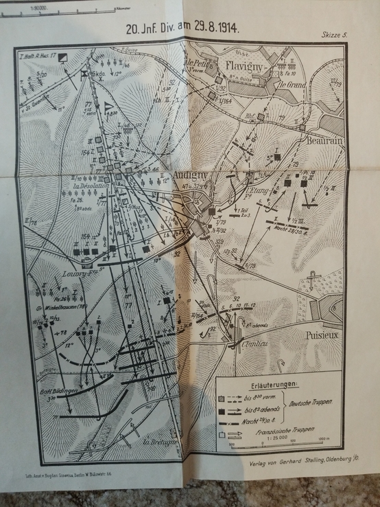 1914 г  Немецкая карта военных действий, фото №3