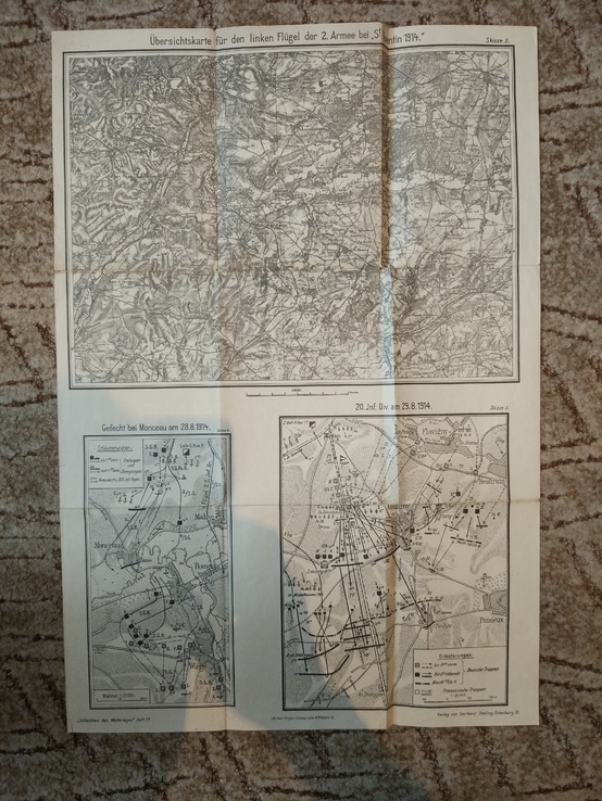 1914 г  Немецкая карта военных действий, фото №2