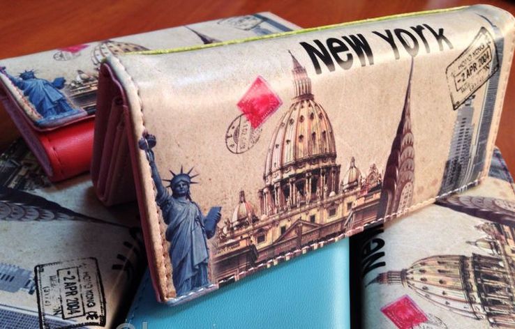 Стильный модный кошелек с принтом Нью-Йорк, фото №2