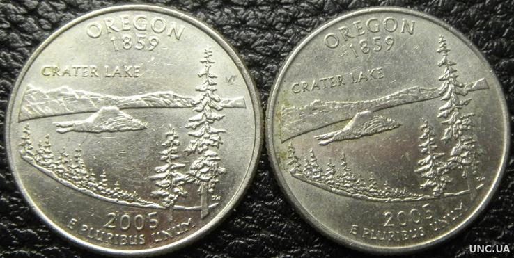 25 центів США 2005 Орегон (два різновиди)