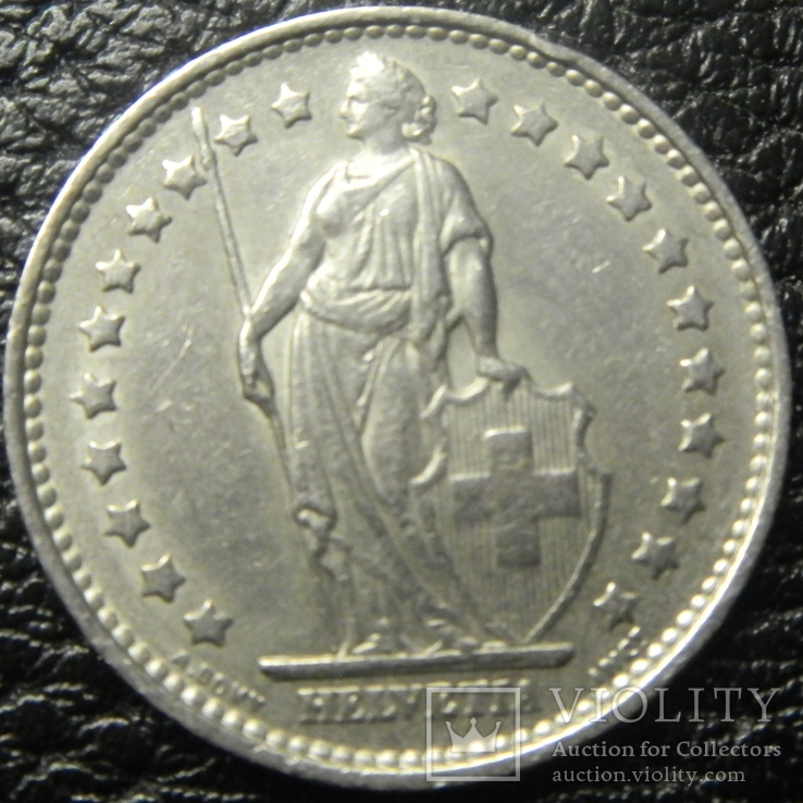1 франк Швейцарія 1970, фото №3