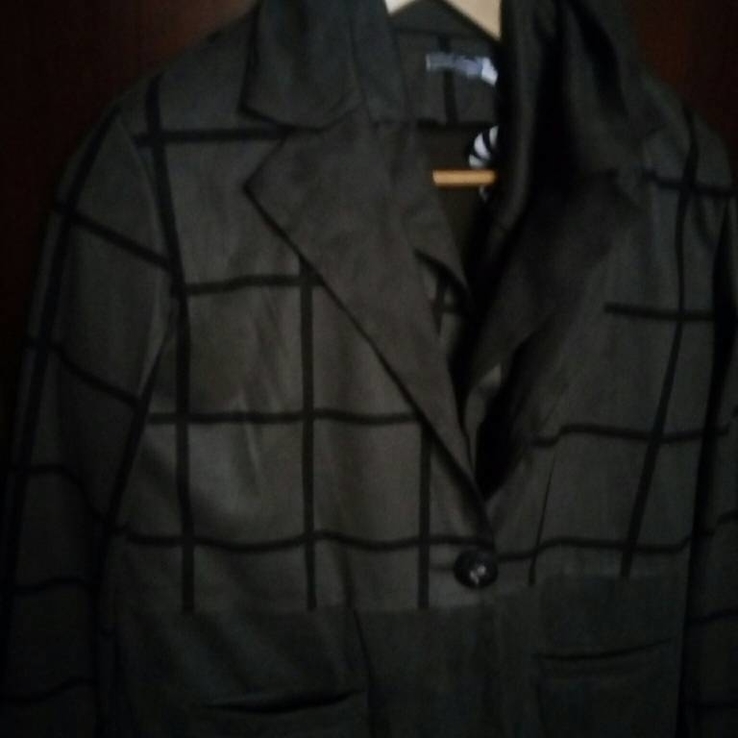 Кардиган - пиджак на весну цвет хаки, рр 46, фото №5