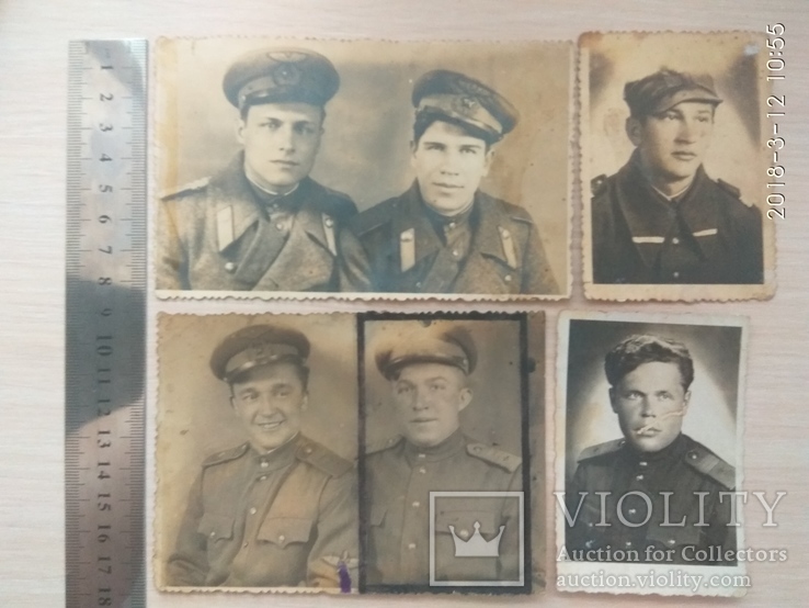 Фото действующих офицеров в ВОВ 1945-1946г. с печатью фотографа, фото №2