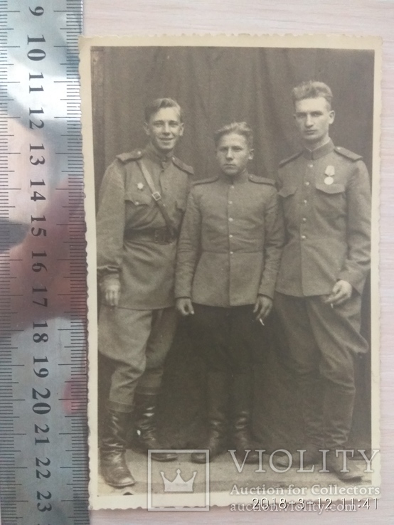 Открытка с печатью кодак и чернильной печатью 1945г., фото №2