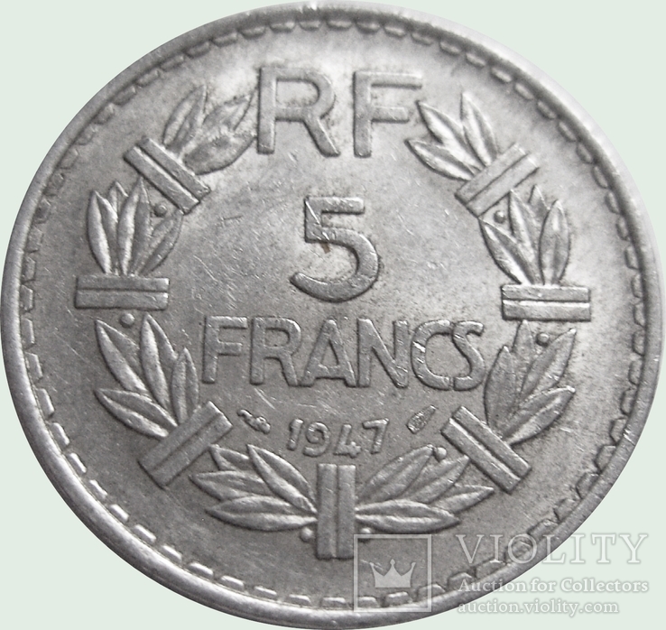 77.Франция 5 франков, 1947 год
