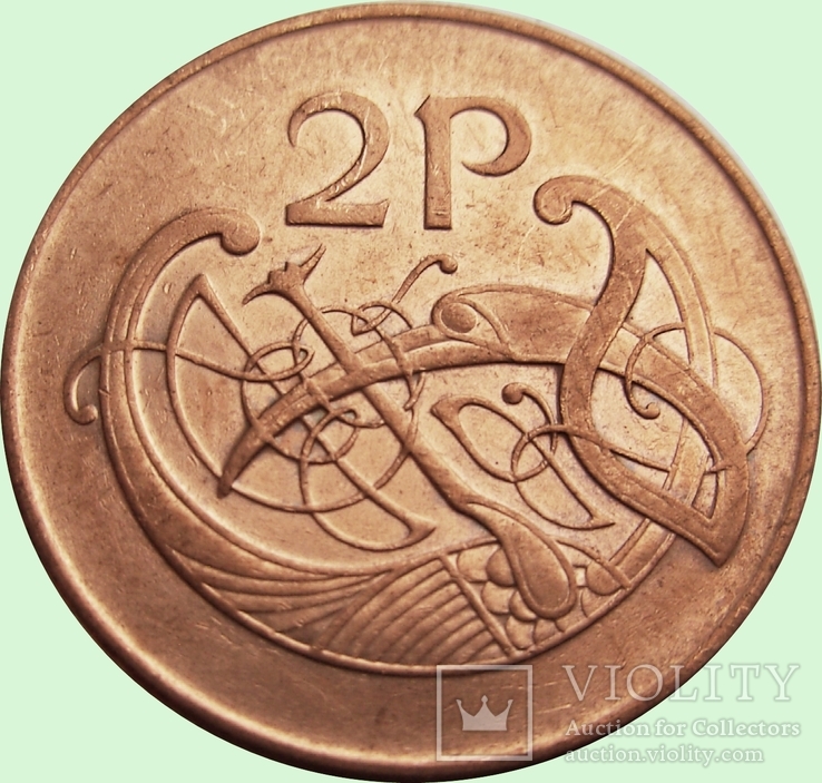 186.Ирландия 2 пенса, 1998 год, фото №2