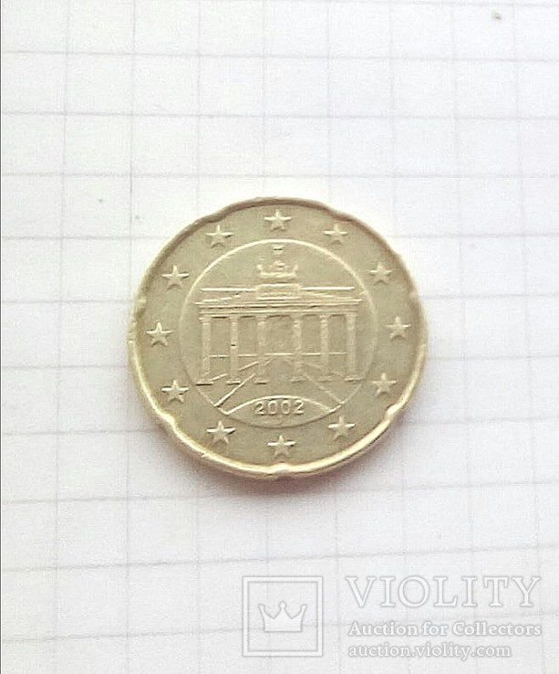 20 Евроцентов 2002 г. Германия., фото №3