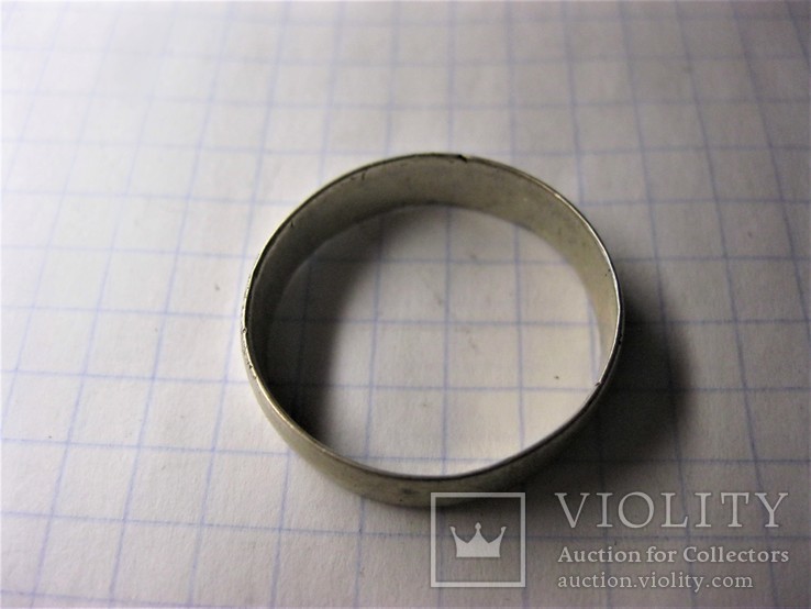 Кольцо старинное серебро обручальное, фото №2