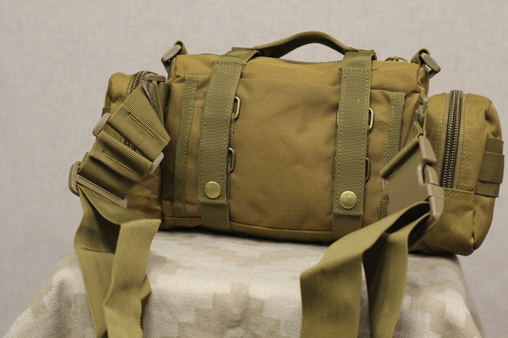Тактическая универсальная (поясная, наплечная) сумка Silver Knight песок, фото №10