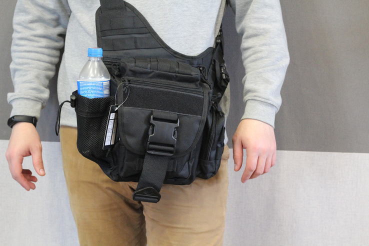Тактическая - городская универсальная сумка Silver Knight с системой M.O.L.L.E Black (865), фото №2